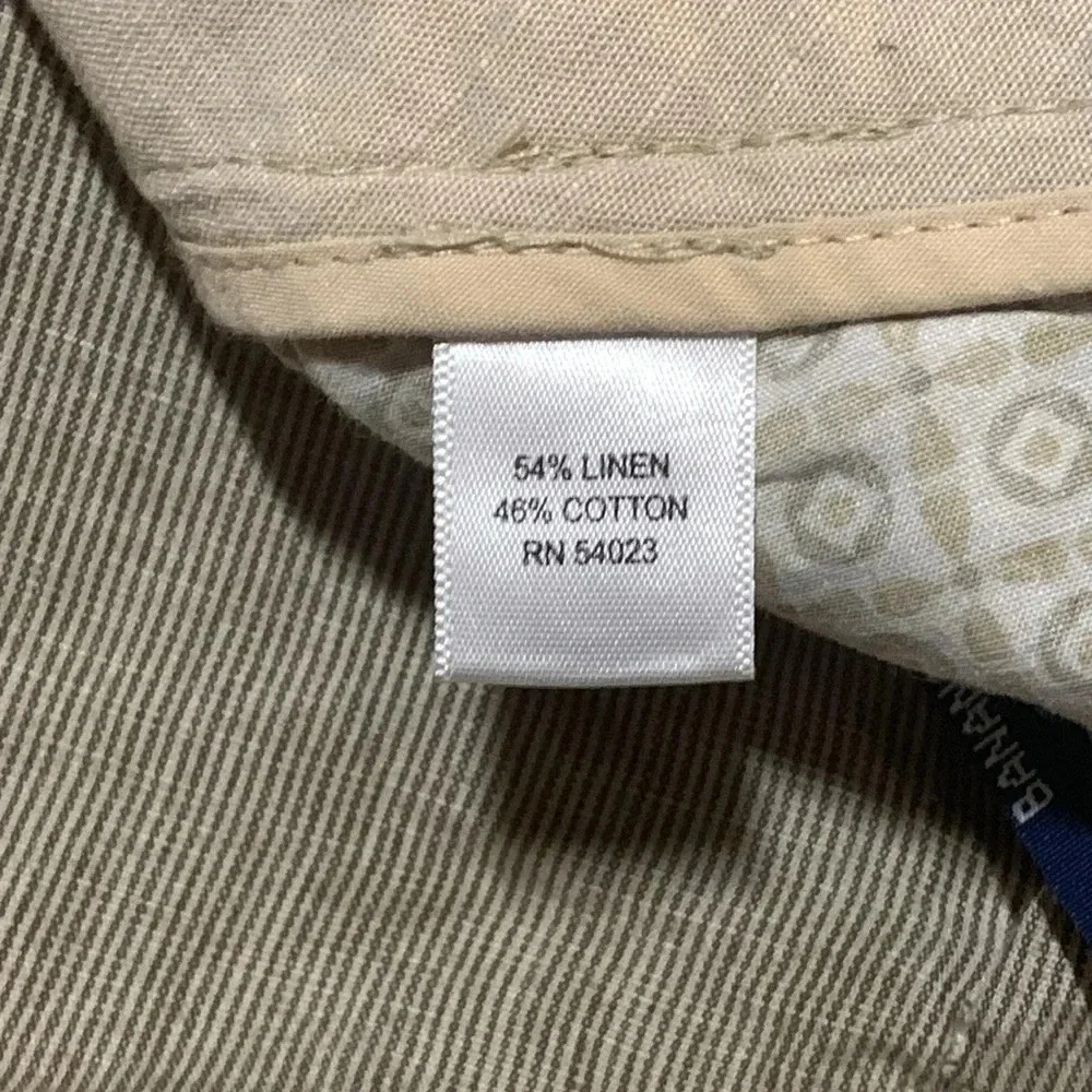 Banana Republic Kentfield Pant Men’s Seersucker Linen Size 33x30